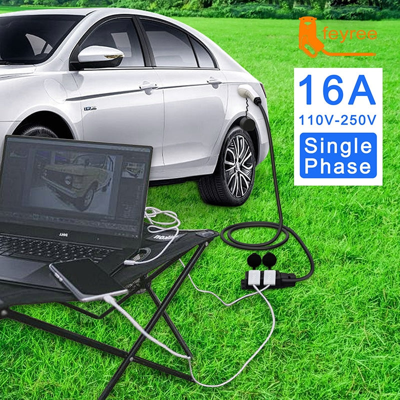 Charger Cable with EU Socket - Outdoor Power Supply Station (Requires V2L Compatible Vehicles)