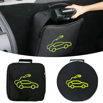 TAYSLA Electric Vehicle Charging Cable Storage Bag | Jumper Cable Carry Bag for EV Charger Plugs