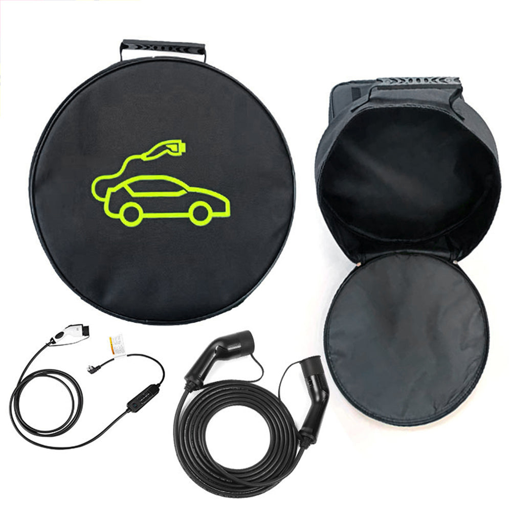 TAYSLA Electric Vehicle Charging Cable Storage Bag | Jumper Cable Carry Bag for EV Charger Plugs