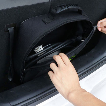 TAYSLA Electric Vehicle Charging Cable Storage Bag | Jumper Cable Carry Bag for EV Charger Plugs