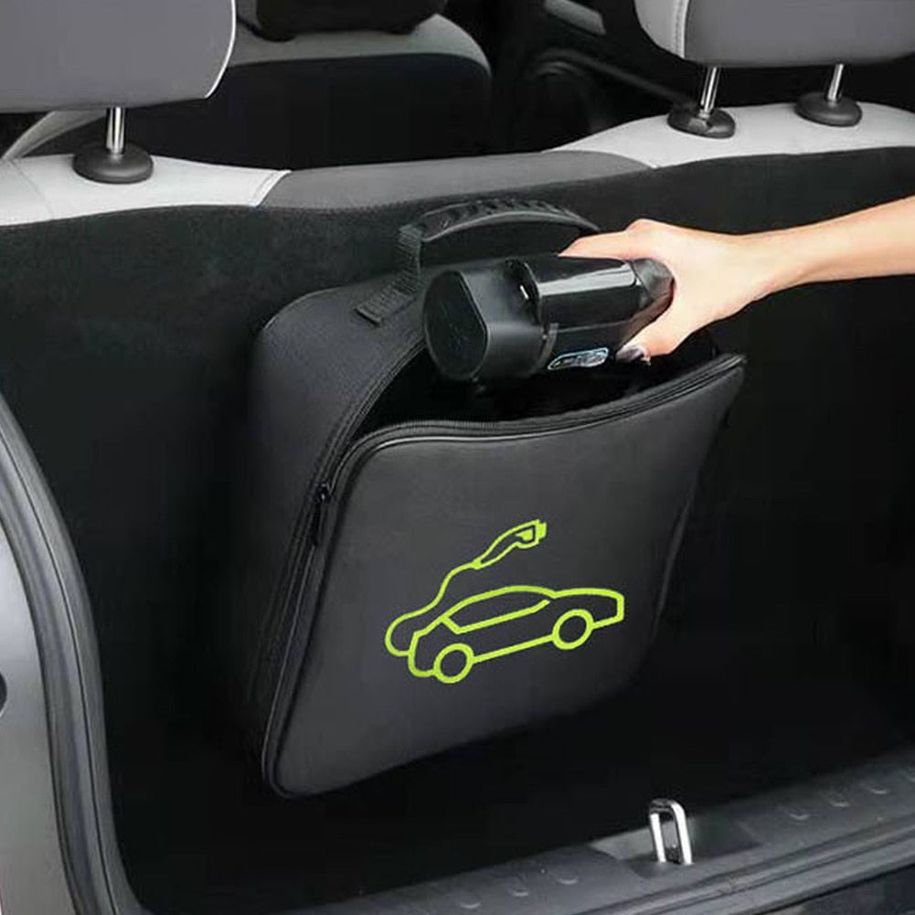 TAYSLA Electric Vehicle Charging Cable Storage Bag | Jumper Cable Carry Bag for EV Charger Plugs